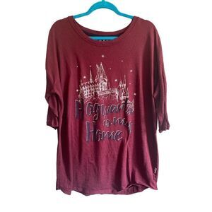 Harry Potter Sleepwear Hogwarts Is My HomeXL Pajama Top Night Shirt